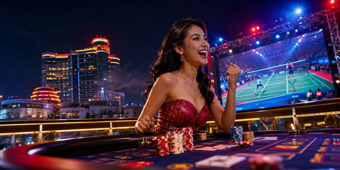 Suasana permainan kasino Baccarat di Genting Highlands Malaysia